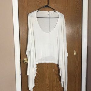 white Free People shirt